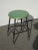 1970s Vintage French Country Farmhouse Chic Rustic Green Stool For Sale - Image 5 of 13