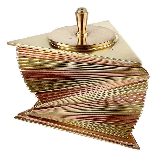 Art Deco Copper and Brass Box in the style of John Otar, 1930s For Sale