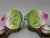 Pair, Qing Dynasty Chinese Canton Enamel 'Peach' Cups and Saucers For Sale - Image 4 of 6