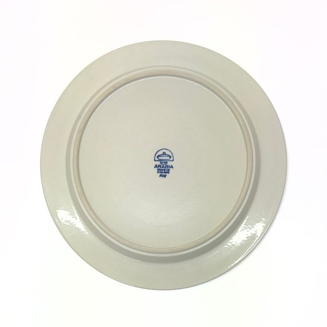 Ceramic Vintage Stoneware Dinner Plates by Ulla Procopé for Arabia of Finland Circa 1970s - Set of 5 For Sale - Image 7 of 8