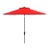 Outdoor UV Resistant Ortega 9 ft Auto Tilt Crank Umbrella - Red For Sale