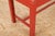 Black Wooden Side Table with Red Lacquer Black Glass Top For Sale - Image 8 of 13