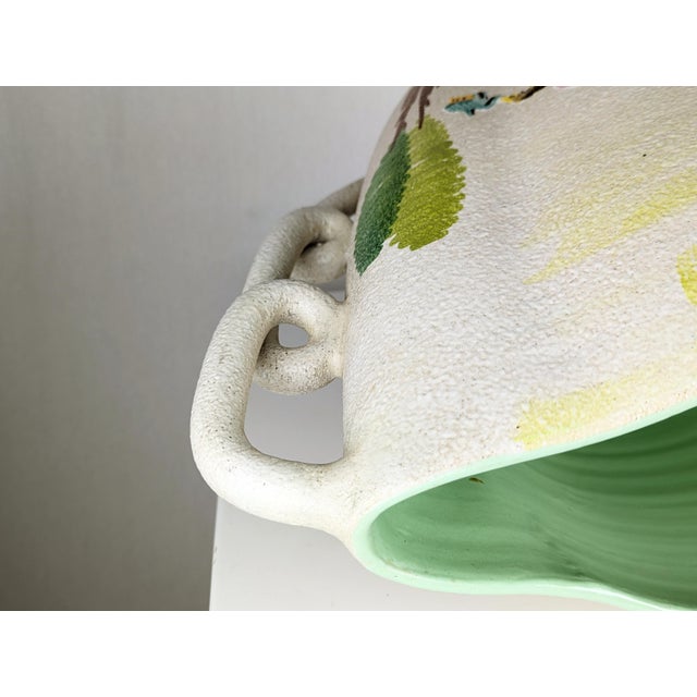 Large Mid-Century Hand-Painted Ceramic Vase by L. Poggi Assalini for Ce as Albisola, Italy, 1950s For Sale - Image 17 of 18