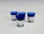 Art Deco Art Deco Monogramed Chrome with Cobalt Blue Glass Cocktail Glasses - Set of 4 For Sale - Image 3 of 9