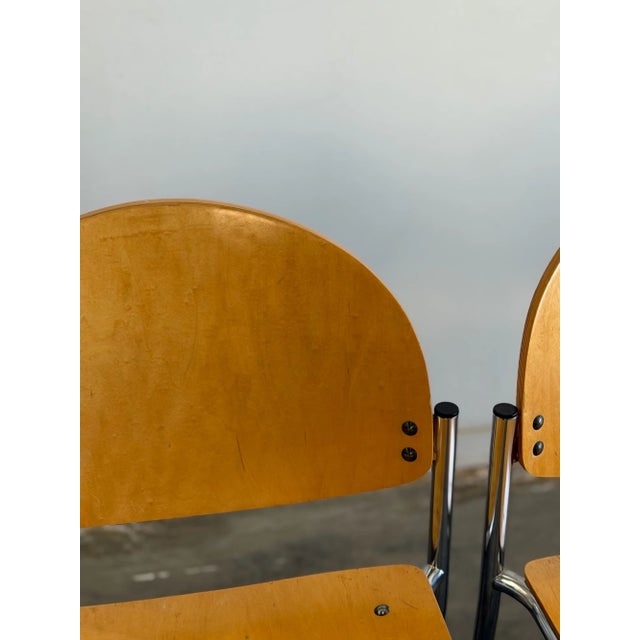 Chrome Post Modern Dining Chairs - Set of Six For Sale - Image 8 of 18