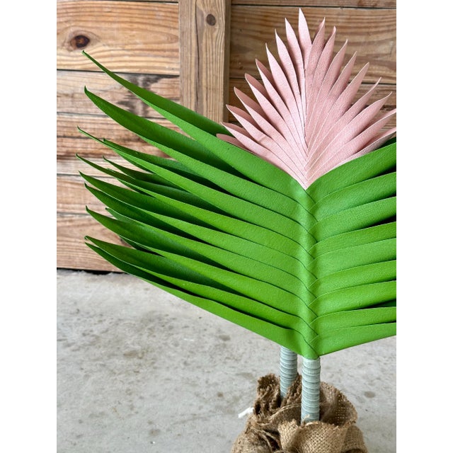 Coastal Tropical Vibrant Canvas Bromeliad Decorative Piece For Sale In Naples, FL - Image 6 of 10