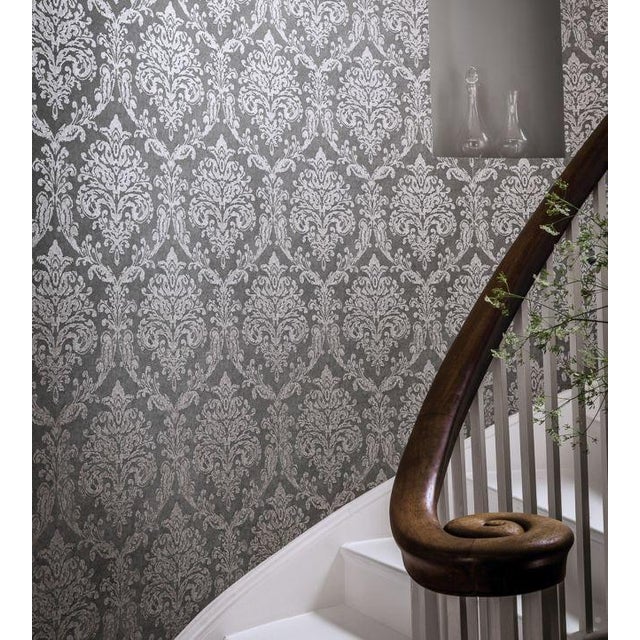 Riverside Damask Wallpaper Antique White Chairish
