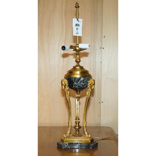 Table Lamp in Brass and Marble For Sale - Image 4 of 18