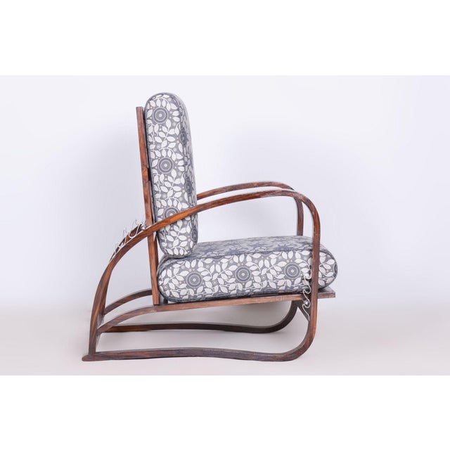 Art Deco Reclining Armchair attributed to Jindřich Halabala for Up Závody, 1920s For Sale - Image 3 of 13