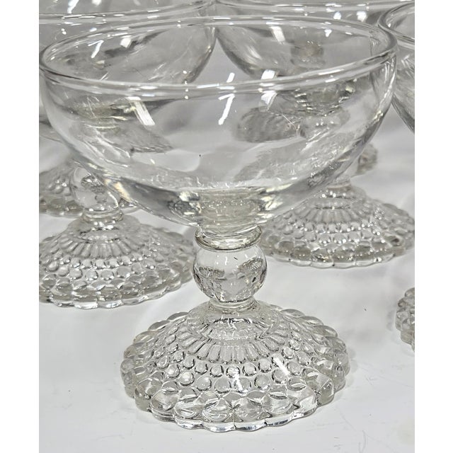Glimmer, glitter and bling hit hard with these gorgeous mid century coupes. I have the matching goblets listed separately...
