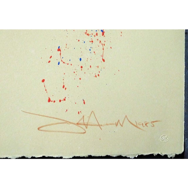 Impressionist Frank Howell Wounded Knee Woman 1985 Original Lithograph Art Make Offer Red For Sale - Image 3 of 6