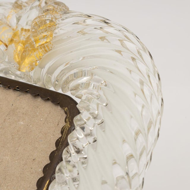 Mid-Century Modern 20th Century Italian Venetian Glass Photograph Frame attributable to Barovier & Toso., 1950s For Sale - Image 3 of 14