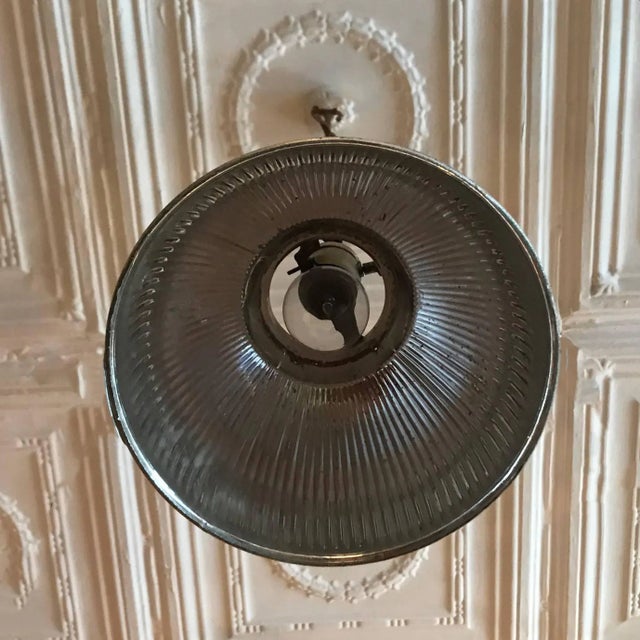 Early 20th Century Early 20th Century Industrial Silver X-Ray Mercury Glass Dome Pendant Light For Sale - Image 5 of 5