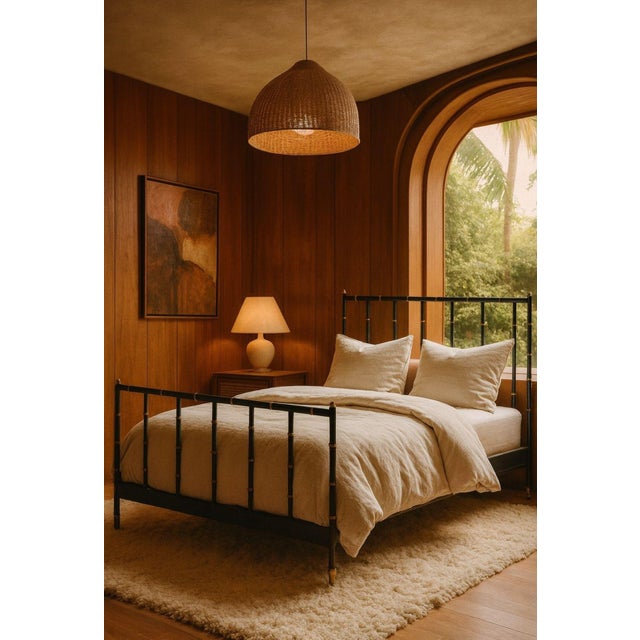 Jacques Adnet Hermes Leather and Brass Full Size Bed Frame, France 1950 For Sale - Image 13 of 13