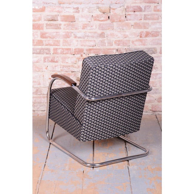 Bauhaus Armchair in Beech and Chrome from Mücke Melder, Czech, 1930s For Sale - Image 9 of 16