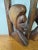 Vintage African Hand Carved Wood Couple Bust Bookends Tribal Folk Art 12" For Sale - Image 12 of 15