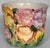 English Vintage Italian Floral Majolica Style Cache Pot For Sale - Image 3 of 7