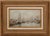 Mid 20th Century Vintage Oil Painting Marine Harbor Scene by M Chevtsov For Sale