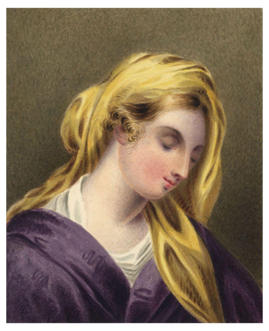 Portrait of a Lady in a Head Shawl, 1830, Watercolour Painting
