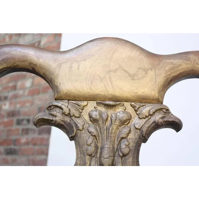 Gold Majestic Odd Fellows Carved and Painted Armchair For Sale - Image 8 of 11