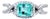 Natural Emerald Diamond Ring 6.5 14k W Gold 1.31 TCW Certified For Sale