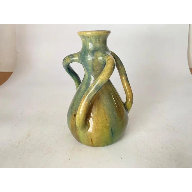 Ceramic Antique French Vase in Glazed Earthenware For Sale - Image 7 of 8