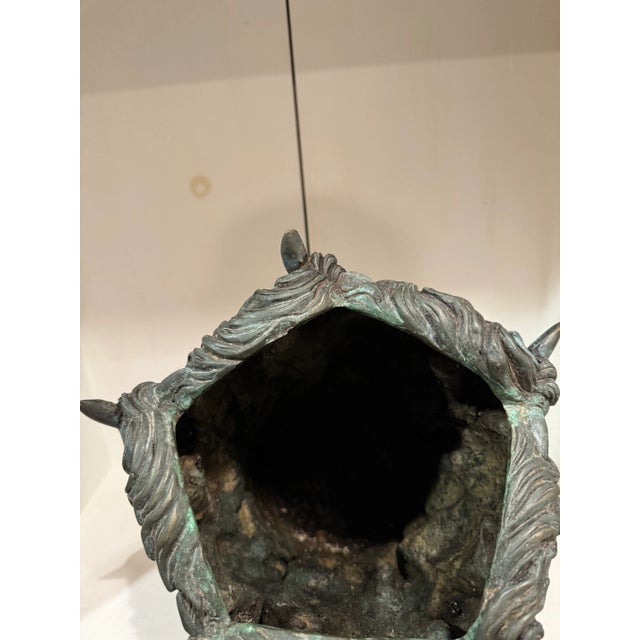 Bronze Late 20th Century Bronze Horse Vase For Sale - Image 8 of 10