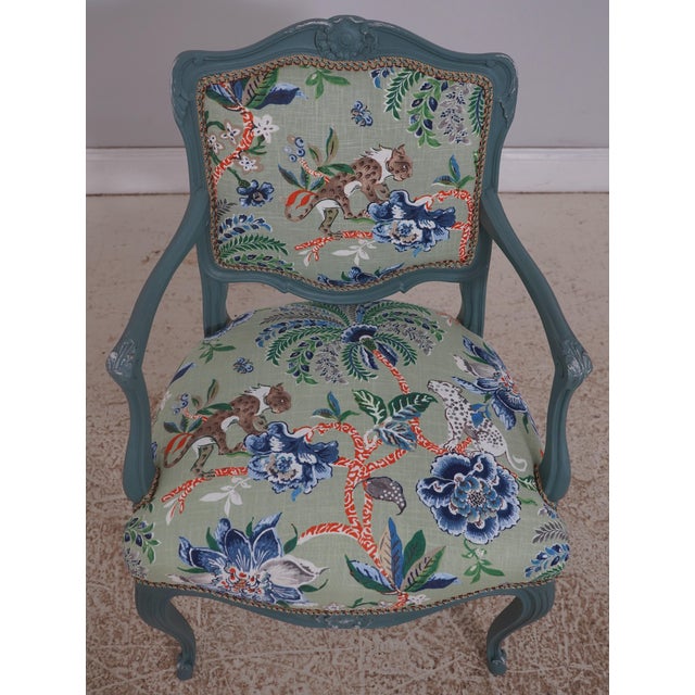 Age: Approx: 40 Years Old Details: Animal Print Upholstery Fine Carved Details High Quality Construction Smaller Scale...