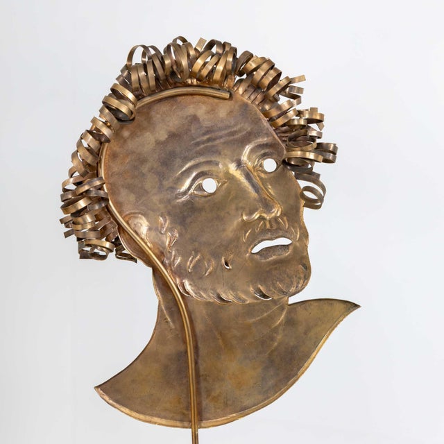 Metal 20th Century Busts of Romeo e Giulietta by Ernesto Lamagna, Italy - Set of 2 For Sale - Image 7 of 11