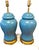 Hollywood Regency Vintage Hollywood Regency Turquoise Blue & Gold Ginger Jar Table Lamps – Pair For Sale - Image 3 of 10