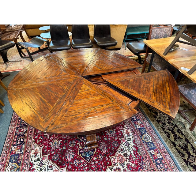 Late 20th Century Theodore Alexander for Castle Bromwich Walnut Wood Jupe Dining Table, 60 to 78 Inch For Sale - Image 5 of 18