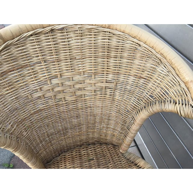 Rattan & Bamboo Armchairs with Cushions, 1970s, Set of 2 For Sale - Image 14 of 18