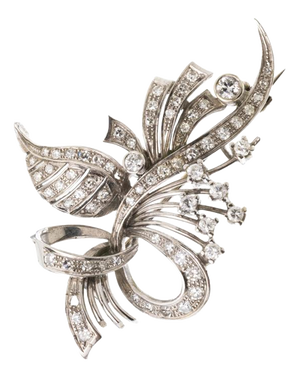 19.2k Gold and Diamond Brooch