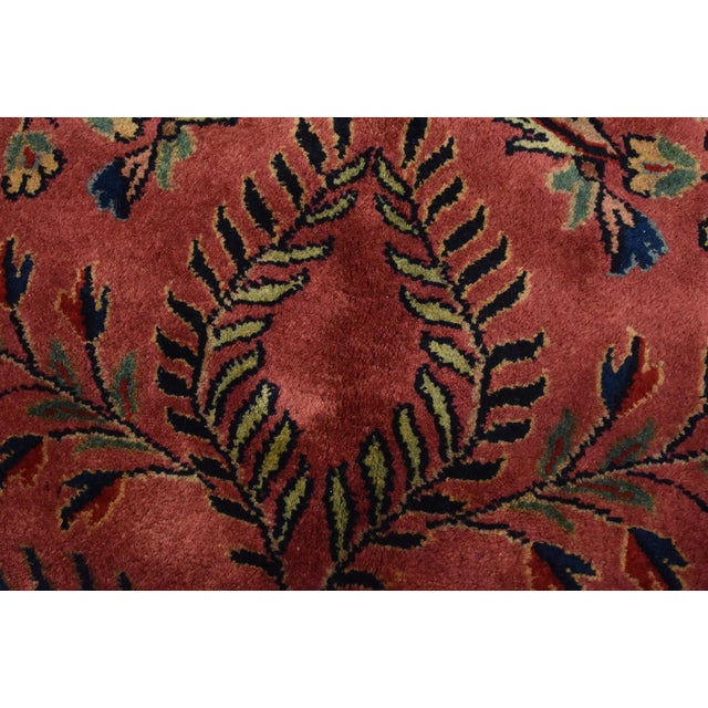 1990s Sarouk Rug 9’11” X 13′ Pink Wool Traditional Hand-Knotted Oriental Carpet For Sale - Image 5 of 15