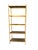 Labarge Vintage Italian Gold Gilt Faux Bamboo Étagère – Hollywood Regency Metal Bookcase With Smoked Glass & Cane Shelves For Sale - Image 4 of 9