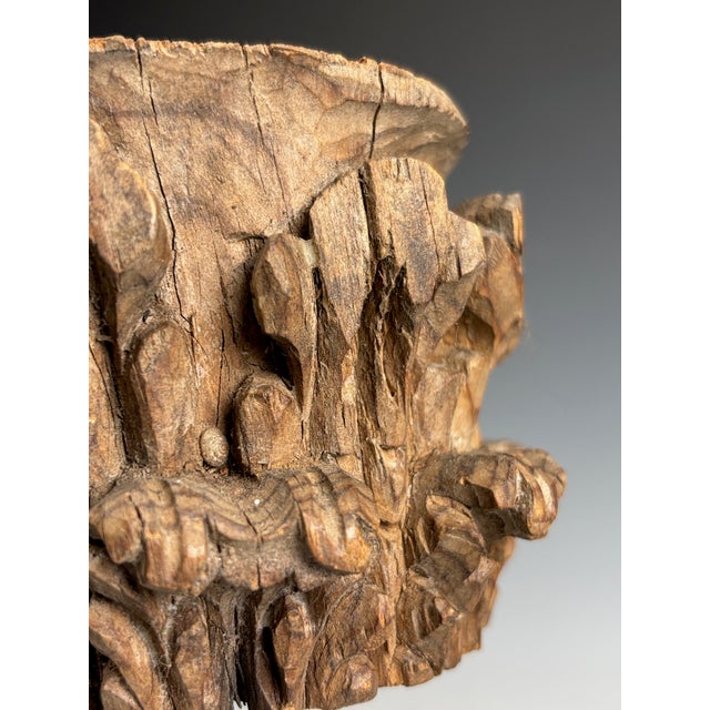 Antique Carved Wooden Corinthian Capitals, 1880, Set of 2 For Sale - Image 14 of 16