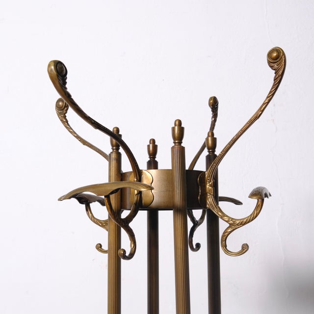 Hollywood Regency Hollywood Regency Metal Alloy Coat Rack, 1940s For Sale - Image 3 of 18