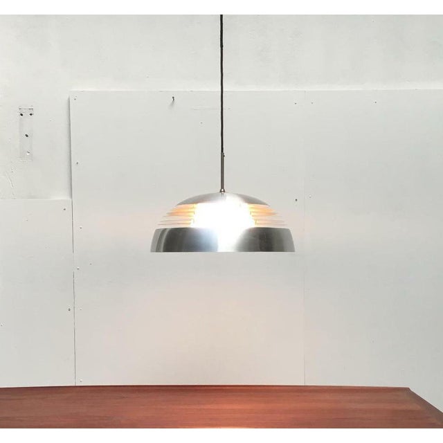 Mid-Century German Space Age Aluminum and Glass Pendant Lamp from Doria, 1960s For Sale - Image 11 of 18