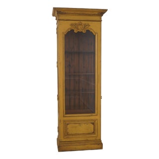 Habersham Painted Distressed Finish Country French Display Cabinet For Sale