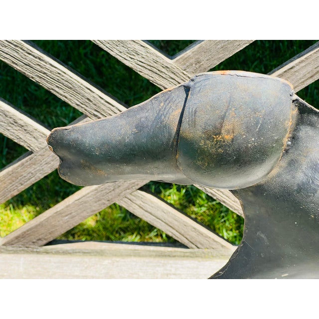 1980s Vintage Hand Wrought Iton Dog For Sale - Image 5 of 9