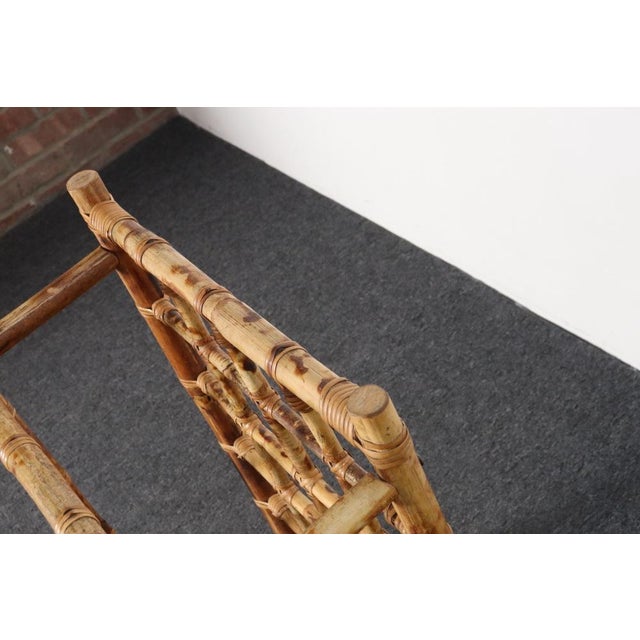 Vintage Bamboo and Rattan 24 Bottle Tabletop of Floor Wine Rack / Stand For Sale - Image 17 of 18