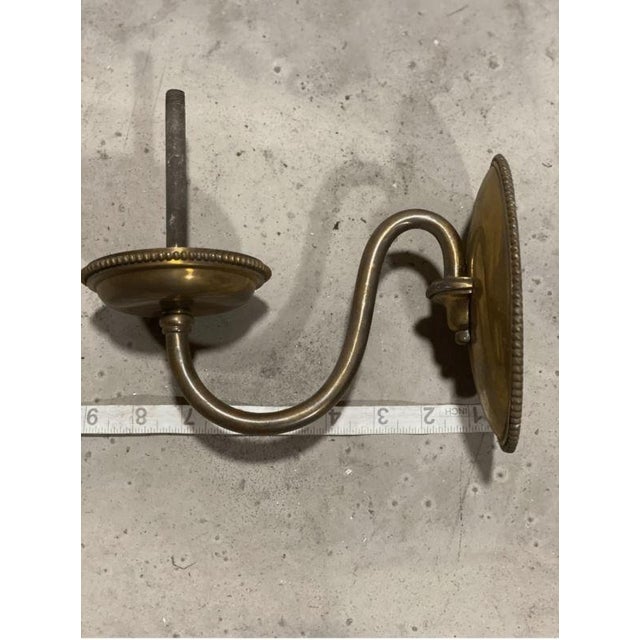 Antique Ornate Victorian Sconce Plate Base Part Single Arm For Sale - Image 4 of 5