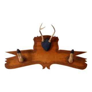 1950s Deer Antler and Hoof Mount For Sale