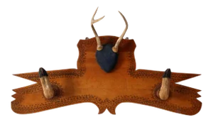 1950s Deer Antler and Hoof Mount