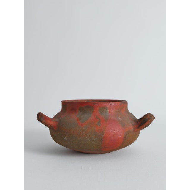 Studio Pottery Earthenware Ceramic 3-Handled Vessel For Sale - Image 9 of 18