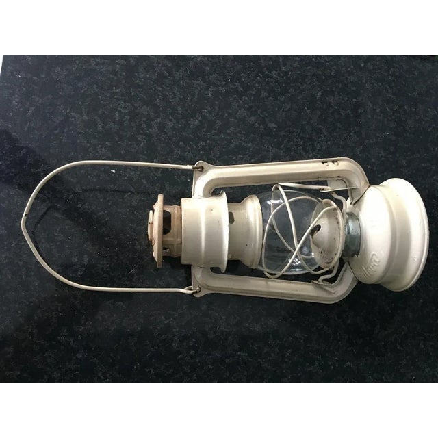 Czech Metal Meva Oil Lantern Lamp For Sale - Image 6 of 18