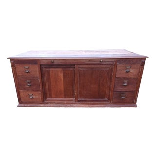 Antique Drapers Table in Oak, 1930s For Sale