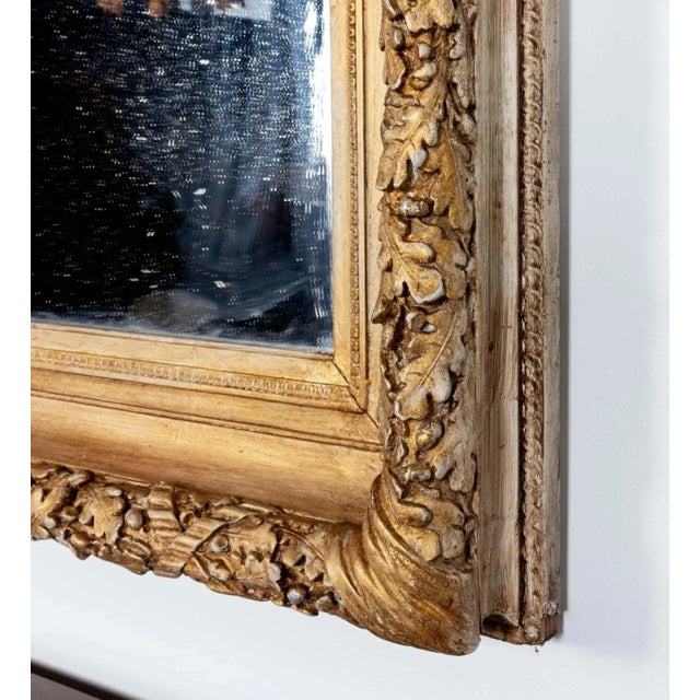 Early 20th Century Gilt Oak Leaf Frame Mirror For Sale - Image 5 of 6