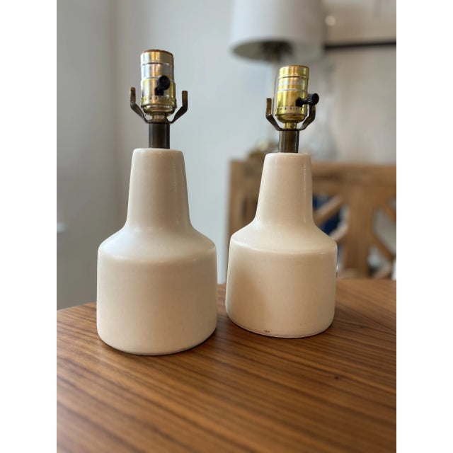 Mid-Century Modern 1960s Lotte & Gunnar Bostlund Minimalist Lamps-a Pair For Sale - Image 3 of 8