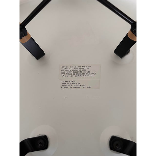 Eames Upholstered Armchair With Dowel Base For Sale - Image 9 of 17